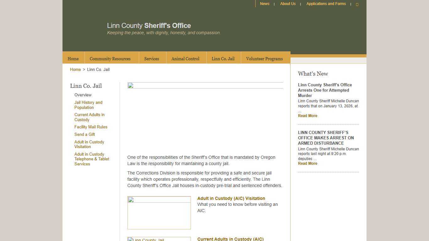 Jail Overview - Linn County Sheriff's Office